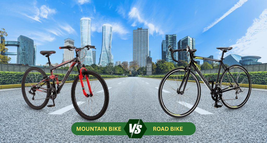 Mountain Bikes and Road Bikes